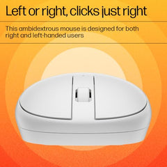 HP 240 Lunar White Bluetooth Mouse/Bluetooth® 5.1 connection/15 Month battery/1600 dpi Optical Sensor/Sleek and ambidextrous Design