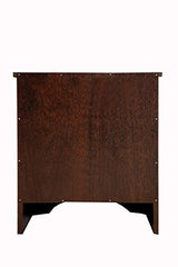 DeckUp Plank Bei Engineered Wood Bed Side Table and End Table (Walnut and White, Matte Finish)