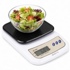 Dokro Digital Weighing Scale for Kitchen(LCD, Green), Kitchen Scale with High-Precision Sensors, TARE Function, 1g-10kg Range, with 2 AAA Batteries | Portable Food weight scale for home, baking, diet