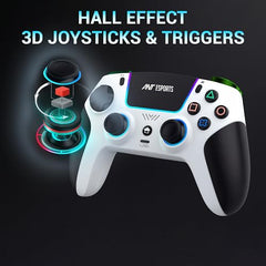 Ant Esports SUPRENOVA RGB 3-Mode Wireless Gaming Controller,1000Hz HallSense Precision Joysticks,BT,2.4GHz & Wired,Macros,Touchpad,Fast Type-C Charging, PS4, Mobile, Android TV, PC & Console Gaming