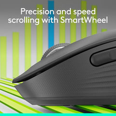 Logitech Signature M650 Wireless Mouse - for Small to Medium Sized Hands, 2-Year Battery, Silent Clicks, Customisable Side Buttons, Bluetooth -Graphite