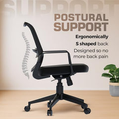 Da URBAN® Dysen Office Chair, High Back Mesh Ergonomic Home Office Desk Chair with 1 Year Warranty,Tilt Lock Mechanism (Grey)