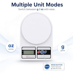 High-Precision Digital Measurement – Accurate and reliable kitchen weighing scale with advanced sensor technology for precise weight measurement of ingredients every time.