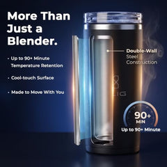 Kilig Vortex Blitz Portable Blender, Sip-Ready Jar Design, 470ml BPA-Free, USB-C Rechargeable, 3 Modes (Blend, Smoothie, Crush), 6 Blade system
