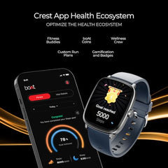 boAt Ultima Regal w/ 2.01”(5.10 cm) Crystal-Clear AMOLED Display, 1000 NITS Brightness,Premium Metal Body, Functional Crown, 100+ Sports Modes, Fitness Smart Watch for Men & Women (Steel Black)