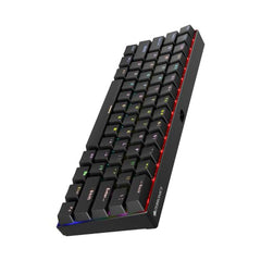 Zebronics Max Ninja 61W Mechanical Keyboard, 60% Compact Layout, Tri-Mode Rechargeable, N-Key Rollover, Linear Red Switches, 1000Hz Polling Rate, 61 Keys, Software Support, Win & Mac Support