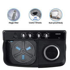 Samsung 8.5 Kg 5 Star Semi Automatic Top Load Washing Machine (WT85B4200GD/TL,DARK GRAY)