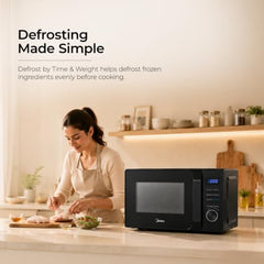 Midea 28 L Convection Microwave oven with Air Fry & Grill (MMOP03XA-ECSEBK) | 326 Auto cook menu | 900W | Child Lock