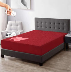 Trance Home Linen Premium 220 GSM+ 72"x36" Single Bed Size Cotton Terry Waterproof Mattress Protector | Elasticated Fitted Non-Toxic Bed Protector | Single Bed Mattresses Cover 72x36 inch, Brown