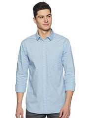 Amazon Brand - Symbol Men's Pack of 2 Cotton Casual Shirt| Regular Fit | Plain | Full Sleeve | Available in Plus Sizes