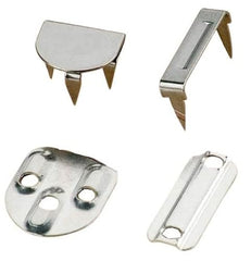 M Fabrics Stainless Steel Pant Trouser Hooks (Silver, 2-Part Sew-On, Set of 20) | Rust-Free Fasteners for Pants, Shorts, Dresses & Garments
