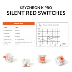 Keychron K10 Pro Wireless Custom Mechanical Keyboard, QMK Programmable Bluetooth 100% Layout with Silent Red Switch White Backlight Compatible with Mac Windows Linux