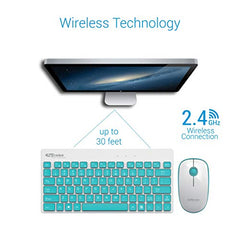 Portronics Key2 Combo Wireless Keyboard and Mouse Set,with 2.4 GHz USB Receiver,Silent Keystrokes,1200 DPI Optical Tracking,Compact Design,Multimedia Keys for PC,Laptop & USB Supported Devices(Grey)