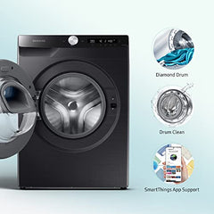 Samsung 8 Kg 5 Star Eco Bubble Technology, AI Control & Wi-Fi, Fully-Automatic Front Loading Washing Machine Appliance (WW80T504DAN1TL, Digital Inverter, In-Built Heater, Inox)