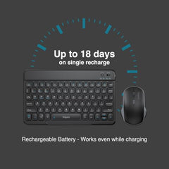 FINGERS MiniClicks Duo D7 Wireless Bluetooth Keyboard and Mouse Combo Set