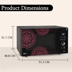 LG 28 L Scan-To-Cook Wi-Fi Enabled Charcoal Convection Microwave Oven (MJEN286UBW, Black, Beige Door, 301 Auto Cook Menu, Bar-be-queing at home, 30 Heart Healthy Recipes, Diet Fry & Multicook Tawa)