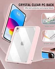 ProElite Case Cover for Apple iPad (A16) 11th/10th Generation (2025/2022), Transparent case Cover with Pencil Holder for iPad 11th/10th Gen 2025/2022, Grey