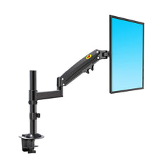SYGA Monitor Stand Arm Desk Mount Fully Height Adjustable Bracket with C-Clamp & Grommet 180 Tilt Rotation Supports 13 to 27 Inch Monitors and TV - Single MSE01