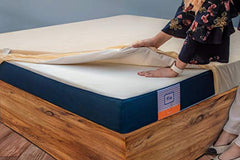 Flo Aloe Vera Infused Mattress Protector - Waterproof & Washable | 100% Cotton | Mattress Cover in Grey Color (King Size, 84x84 Inches)