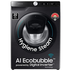 Samsung 8 Kg 5 Star Eco Bubble Technology, AI Control & Wi-Fi, Fully-Automatic Front Loading Washing Machine Appliance (WW80T504DAN1TL, Digital Inverter, In-Built Heater, Inox)