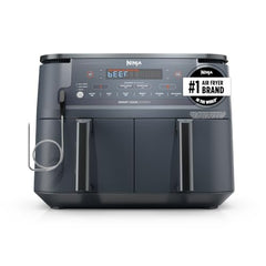 Ninja Foodi Dual Zone Air Fryer AF300IN| 7.6L Dual Drawer Air Fryer| Max Crisp 240°C| 6 Cooking Functions – Air Fry, Roast, Bake, Reheat & Dehydrate| Variable Airflow 1200–2600 RPM|PTFE/PFOA/PFASFree
