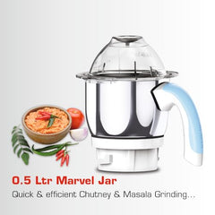 Vidiem EVA Royal 750W Mixer Grinder with 3 Jars | 750W mixer Grinder | 2 Years Product Warranty & 5 Years Motor Warranty | Red & Black