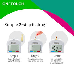 OneTouch Verio Flex glucometer with 10+50 Test Strips | Sync your results with OneTouch Reveal mobile app| Simple & accurate testing of blood sugar | Includes 10 Sterile Lancets + 1 Lancing device