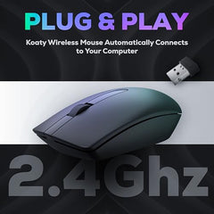 Koaty WM315 USB C Wireless Mouse for MacBook and Laptop, Silent Click
