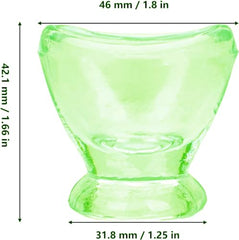 Soulvinee Superior, Smooth Edge,Glass Eye Wash Cup Transparent Eye Cup Eye Washing Cup Clear Eye Flush Cup Eye Washing Kit Portable Eye Rinsing Cup for Home Travel Use set of 2