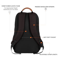 PAZZO Milestone Laptop bag for men | Office bag for men| Laptop Backpack for Men and Women with Anti-Theft Design, USB Port and 1 Year Warranty | Fits up to 15.6 inch Laptop, Macbook ~ Blue