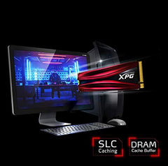 XPG ADATA GAMMIX S70 Blade M.2 NVME 1TB PCIe Gen4x4 2280 Internal Solid State Drive/SSD, Read/Write Speed Up to 7,400/6800 MB/s - (AGAMMIXS70B-1T-CS) Compatible with PC, Laptop and Play Station 5