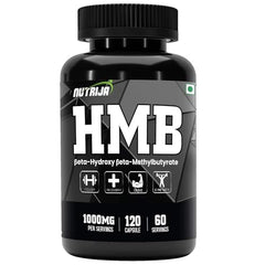 NutriJa HMB 1000MG Capsules | CaHMB Beta-Hydroxy Beta-Methylbutyrate Supplement | Supports Muscle Maintenance, Workout Recovery & Strength Training Routine - 60 Capsules