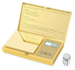Cason Digital Pocket Scale for Gold Jewellery, Portable Mini Weighing Machine with 0.01G to 500G Precision, Small Grams Measuring Scale for Jewellery, with Auto Calibration, Tare Function(Gold)