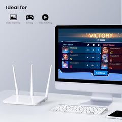 Tenda F3 300Mbps Wi-Fi Router, Easy Setup, WPS Button, Parental Control, Bandwidth Control, Wi-Fi Schedule, with 3 * 5dBi High Power External Antennas (White, N300 F3)