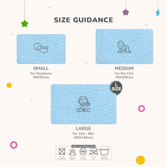 R for Rabbit Waterproof Quick Dry Sheet for Baby | Anti-Piling Fleece Breatheable Fabric Extra Absorbent Instant Dry Baby Bed/Cot Protector Mat (Size-S,Green-Grey,Pack of 2 Combo)