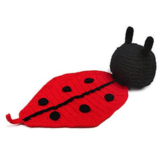 MOMISY Bee Long Tail Cap New Born Baby Photography Props - Red Black