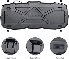 MFTEK Gaming Combo - LED Backlit USB Wired Keyboard and Mouse | 7 Button Lighted Mouse and Large Size Mouse Pad | Mechanical Feeling Keyboard | 114 Keys Letters Glow | Combo Set of 3 (Black)