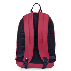 Tommy Hilfiger Unisex Roselle Plus 20L Laptop Backpack - Burgundy & Navy with Trolley Strap - Ideal for College, Work & Travel