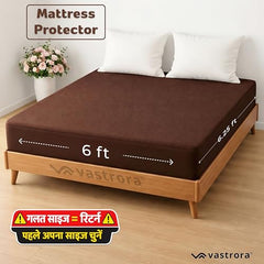 Vastrora 100% Waterproof Mattress Protector Queen Size 5x6 Ft | 60x72 in | Pee & Urine Proof Mattress Cover | Elastic All-Around | Terry Cotton Fitted Bed Cover | Noiseless, Breathable Bed Protector