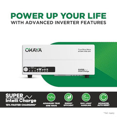 Okaya Inverter with Battery Combo for Home, Office & Shops | ATSW 1700 12V Pure Sine Wave Inverter 1450VA with 36 Months Warranty & OPSJT19048 160Ah Battery with 48 Months Warranty