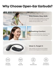 Soundcore AeroFit 2 by Anker Open Ear Earbuds, Open Ear Headphones, Earbuds
