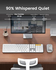 ProtoArc Backlit Bluetooth Keyboard Mouse for Mac, KM100-A Ultra Slim Wireless Keyboard Mouse for Mac, Rechargeable, Multi-Device for MacBook Pro, MacBook Air, iMac, iPhone, iPad, Space Gray