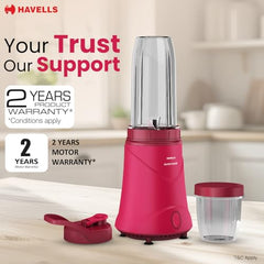 Havells Nutri Power Blender 350 W Mixer Grinder| 1 Speed Switch| Air Vent Technology| Stainless Steel Blade| 2Yrs Manufacturer Warranty (Mint Green)