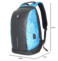 Arctic Fox Slope Anti-Theft Backpack (Dark Denim) | 23 Ltr Capacity|Water Resistant | Multipurpose Backpack |Rain Cover|15.6 Inches Unisex Laptop Bag with USB Charging Port