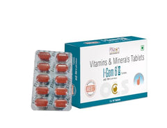 Rkeon I-Gem 6 Multivitamin Tablet For Men and Women | Essential Vitamin C & Minerals Blend | Best in Eye Supplement | Good for bone and joint health | Pack of 30 Tablet