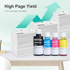 ONLYU GT 53XL Refill Ink Set for Smart Tank Series 115, 310, 410, 500, 515, 580, 670, 720, 790 and GT5810 Printers (GT53xl/GT52 Set)