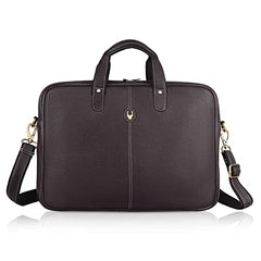 WildHorn Genuine Leather Office Bag for Men | 15.6-Inch Laptop Bag with a Minimalist Design | Professional Leather Bag with Adjustable Straps & Multiple Compartments | 1-Year Warranty