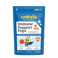 Wellopia Immune Support Pops | Orange & Mixed Berry | Ages 2+ | 15 Pops