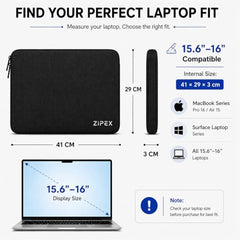 Photon 15 Inch to 15.6" Inches Laptop Case with Charger Pouch | Waterproof Laptop Sleeve | Laptop Cover Bag, Blue