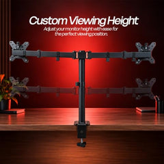 HIFFIN MS16 Monitor Stand, Gas Spring Single Monitor Arm for 32 Inch Screens, 2–10 kg Load Capacity, VESA 75x75 & 100x100 mm, Adjustable Monitor Desk Mount